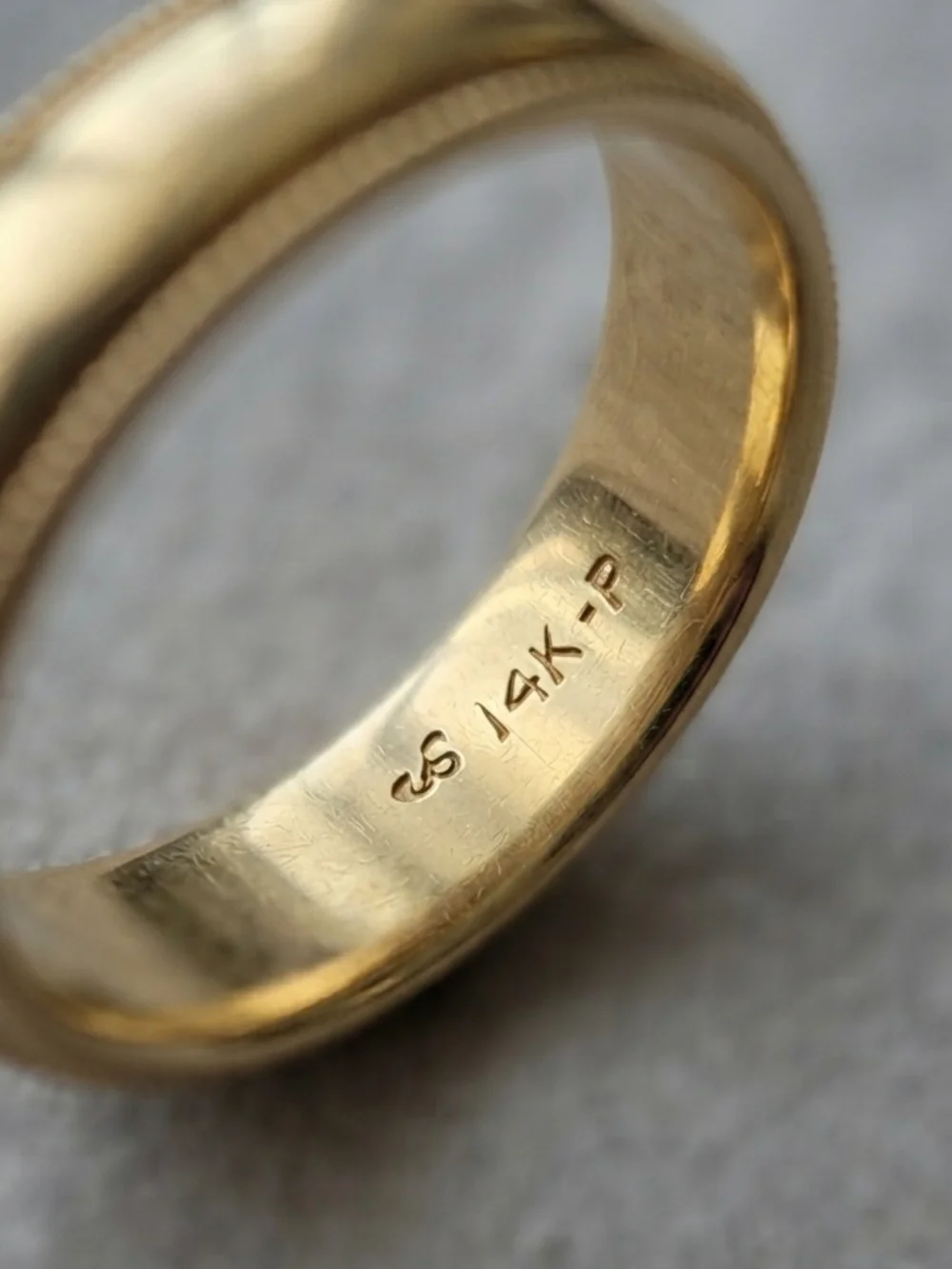 Vintage 14K Gold Milgrain Wedding Band – Size 8.75-9, 5.32g, 1991 Estate Piece